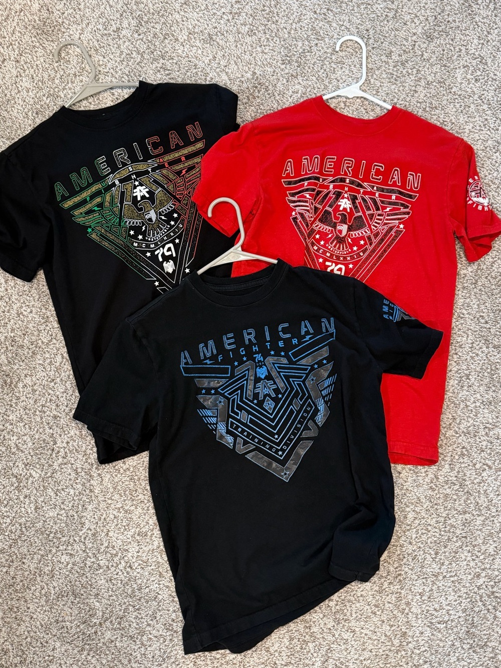 American Fighter Graphic Tees (3 shirts) Boys Size Medium